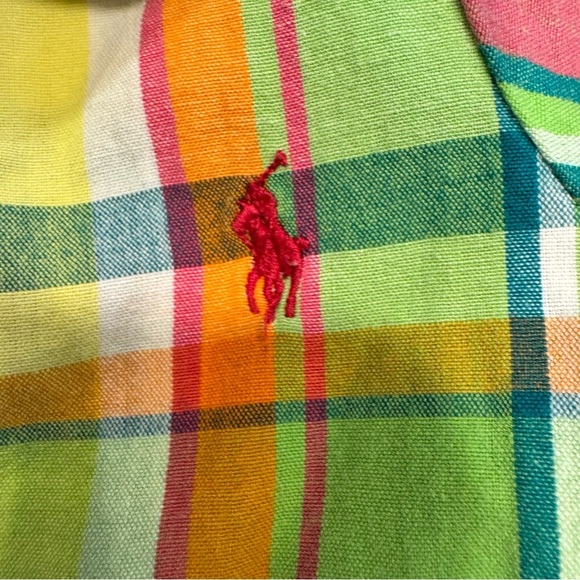 Ralph Lauren LOT OF 2 Baby Girls Dresses 1-pink & 1-multi Color Plaid Size 12 Mo - Picture 15 of 16